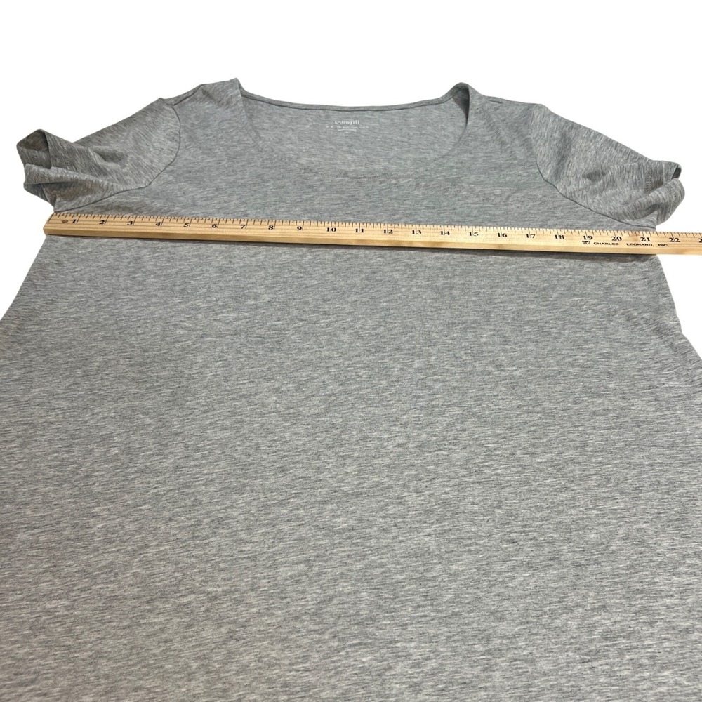 J. Jill Pure Jill A-Line Elliptical Dress Women L Gray Cotton Modal PJ Dress D34 - Picture 4 of 7